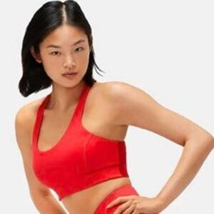 Outdoor Voices Doing Things Bra In Red Size S